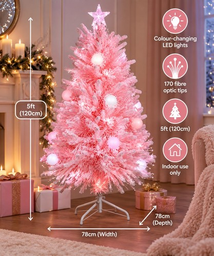 5ft pink fibre optic - 5ft,