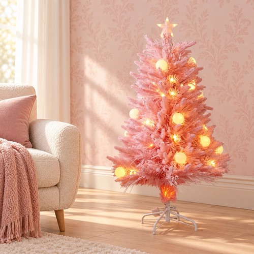 Pink fibre optic christmas - pink,
