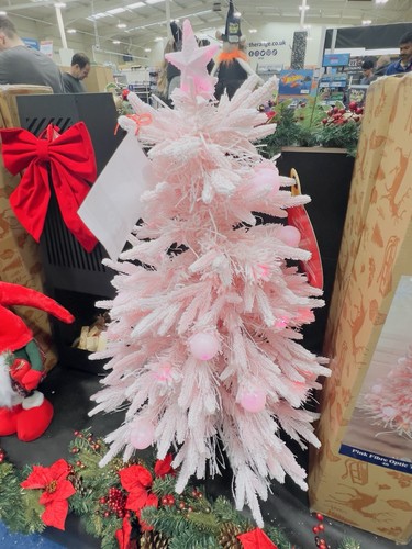 Pink fiber optic christmas - fiber,
